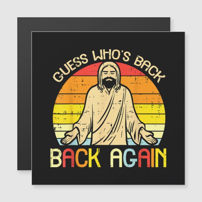 Påsk Jesus Gissa Vem Är Tillbaka Religiös Kristen (Fram/baksida)