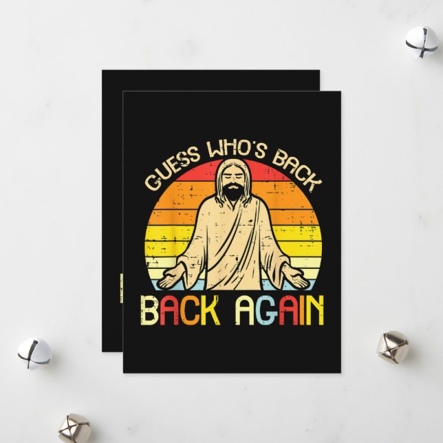Påsk Jesus Gissa Vem Är Tillbaka Religiös Kristen Julkort (Fram/Back In Situ)