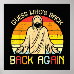 Påsk Jesus Gissa Vem Är Tillbaka Religiös Kristen Poster