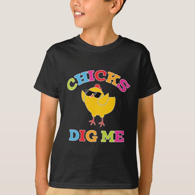Påsk Joke - Chickar Gräver mig T Shirt (Framsida)