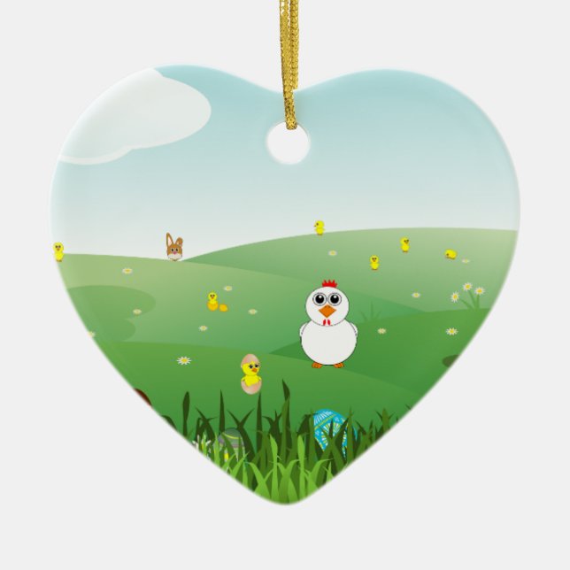 påsk julgransprydnad keramik (Framsidan)