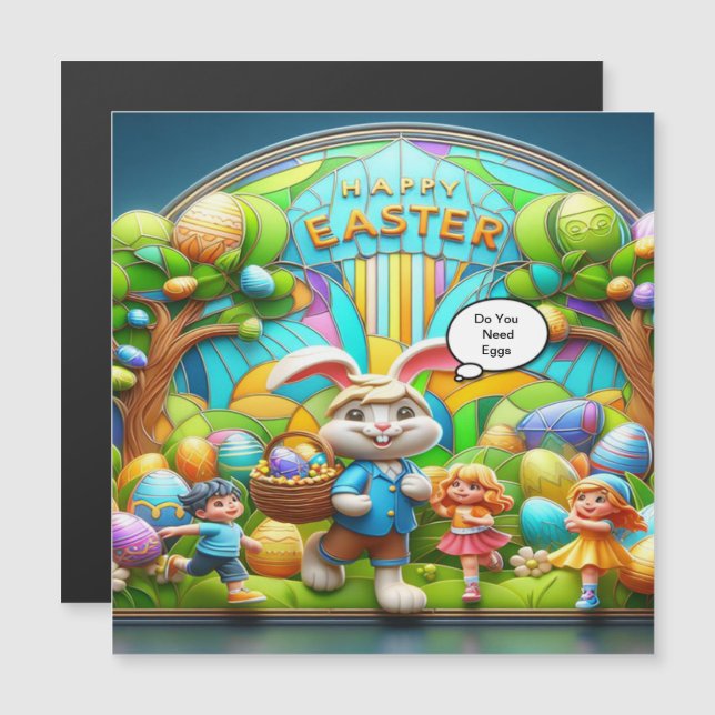 Påsk kanin, magiskt land (Fram/baksida)