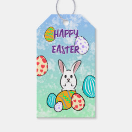 Påsk-kanin på Påskägget Presentetikett