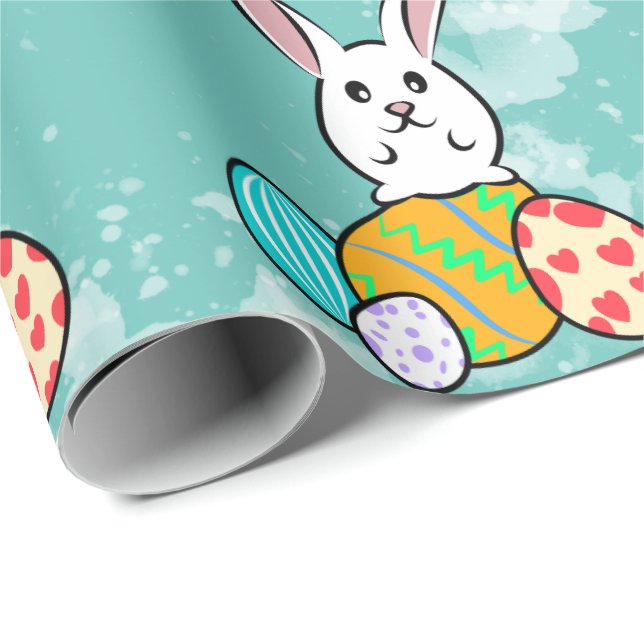 Påsk-kanin på Påskägget Presentpapper (Rullad Hörn)