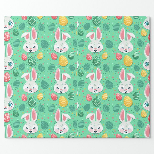 Påsk-kaniner Presentpapper (White Rabbit Easter Wrapping Paper!)