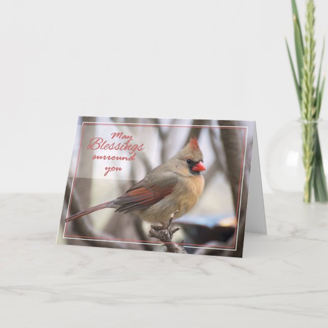 Påsk Kardinal Helgkort (Framsida)