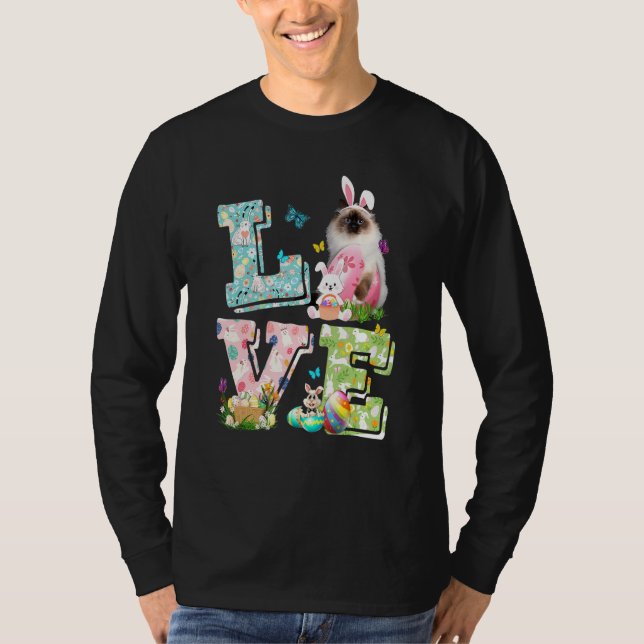 Påsk Kärlek Costume Birman Cat T Shirt (Framsida)