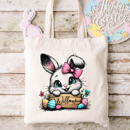 Påsk Kids Namn Girls Bunny Tygkasse