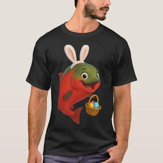 Påsk Kokanee Lax T Shirt (Framsida)