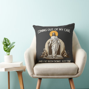 Påsk kommer ut ur min grotta Jesus Kudde