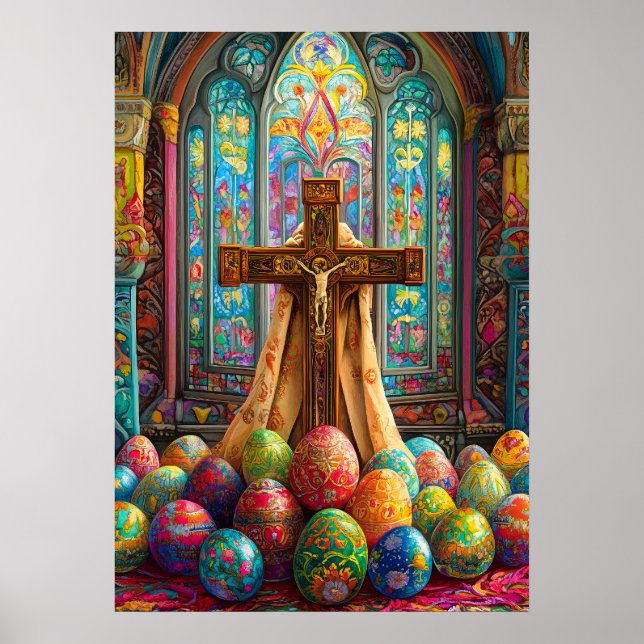 Påsk Kor Jesus Religiösa Art Poster (Framsidan)