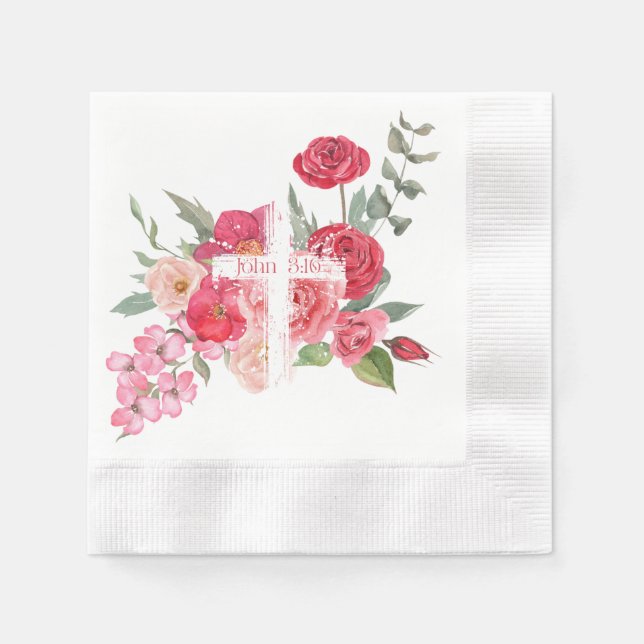 Påsk/Kor/John3:16/Jesus Pappersservett (Framsidan)