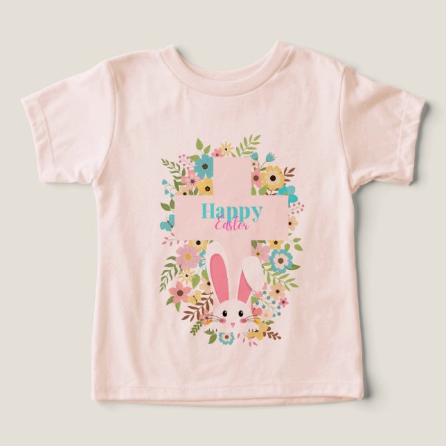 Påsk Kor med Bunny T Shirt (Design Framsida)