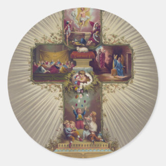 Påsk Kor Runt Klistermärke