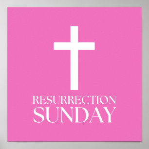 Påsk Kors Kristet Uppståndelse Sunday Poster