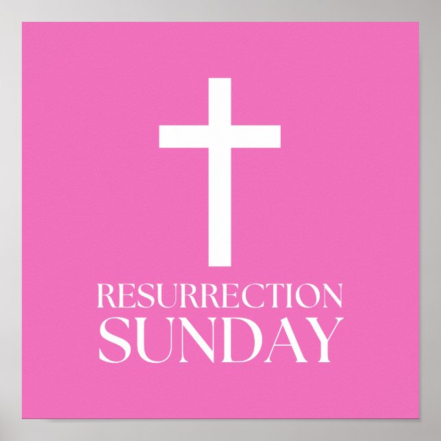 Påsk Kors Kristet Uppståndelse Sunday Poster (Framsidan)