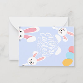 Påsk-kort (blått) anteckningskort