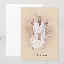 Påsk-kort. Blommigt Kor. Han är upprest