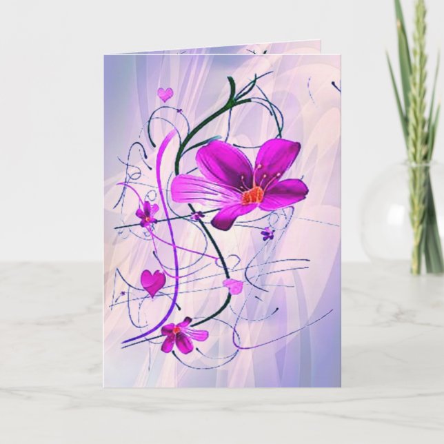 Påsk-kort för blommigt helgkort (Framsida)