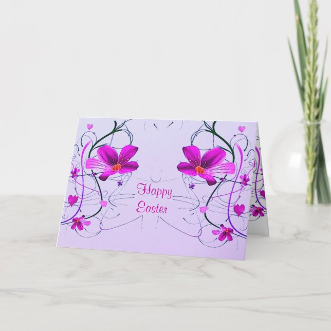 Påsk-kort för blommigt helgkort (Framsida)