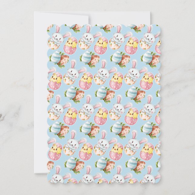 Påsk-kort för kortplatta hälsningar inbjudningar (Framsida)