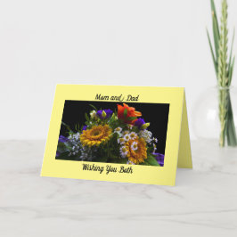 Påsk-kort för Mamma och Pappa Blommigt Helgkort