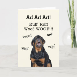 Påsk-kort för påskhare Alert Rottweiler Helgkort