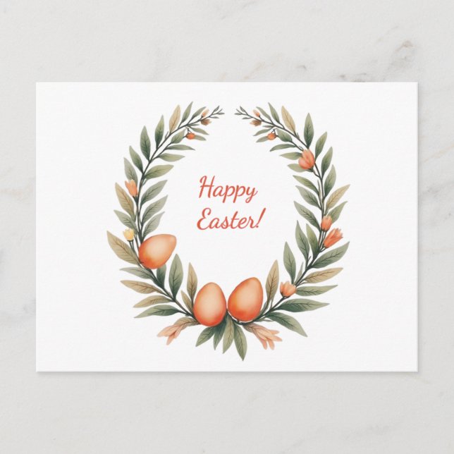 Påsk-kort i mjuk pastel färg helg vykort (Framsida)