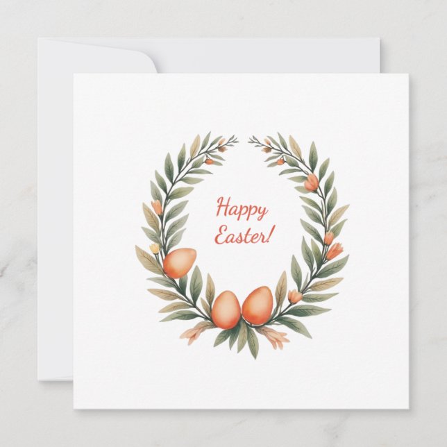 Påsk-kort i mjuk pastel färg julkort (Framsida)