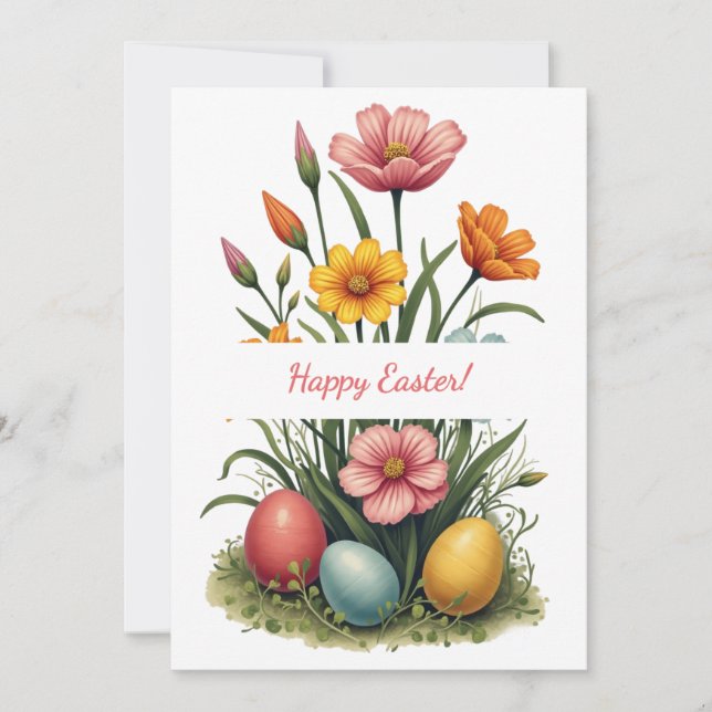 Påsk-kort i mjuk pastel färg julkort (Framsida)