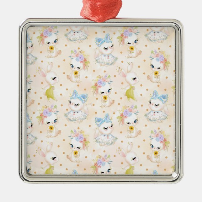 Påsk-kort Julgransprydnad Metall (Framsidan)