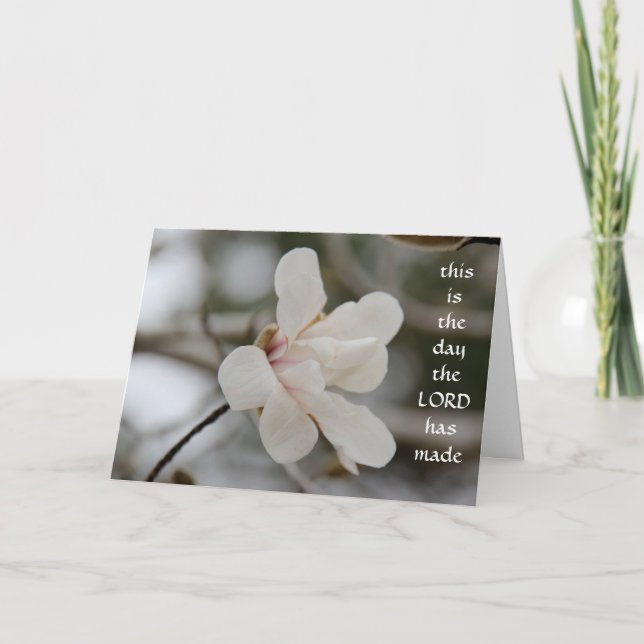 Påsk-kort: Magnolia Bloom, med trosinriktning Helgkort (Framsida)