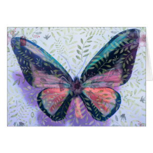 Påsk-kort med Butterfly Garden Fantasy Hälsningskort