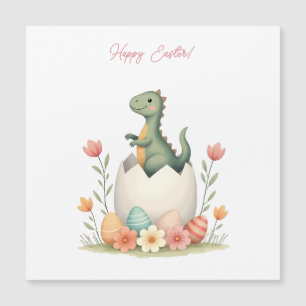 Påsk-kort med dinosaurier i pastel färg