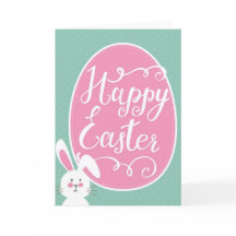 Påsk-kort - vit kanin