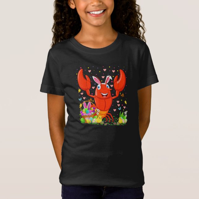 Påsk Kräftor Bunny Egg Hunting Kräftor Påsk T Shirt (Framsida)