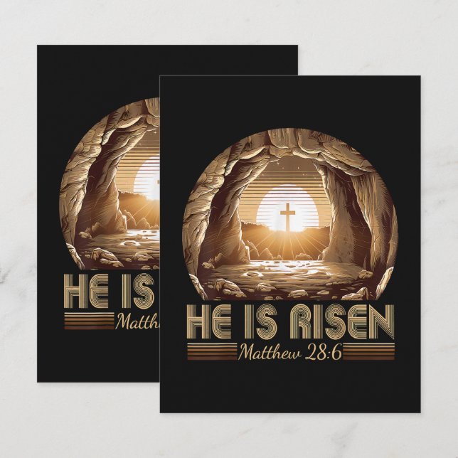 Påsk kristen Han är Uppstånden Jesus  Meddelande (Fram/baksida)