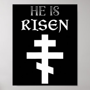 Påsk kristen Han är uppstånden Uppståndelse Ortodo Poster