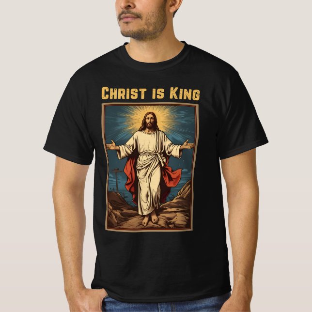 Påsk Kristus är Kung Christian T Shirt (Framsida)