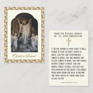 Påsk: Kristus Paschal Prayer Visitkort