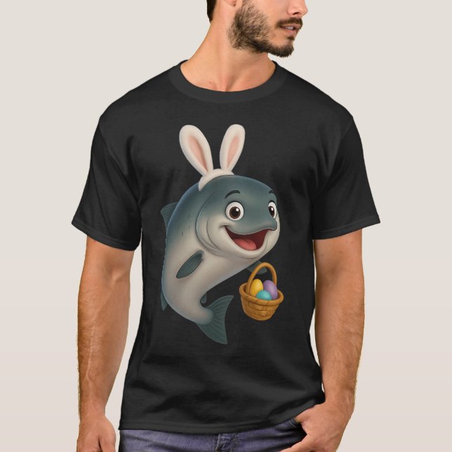 Påsk Kung Lax T Shirt (Framsida)