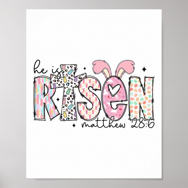 Påsk: Kvinnoisera Jesus Christian Kor Manar Kvinno Poster (Framsidan)