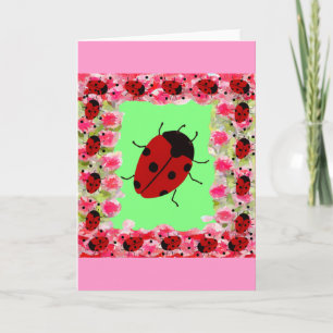 Påsk Ladybug Helgkort
