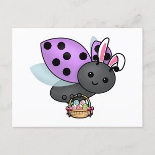 Påsk Ladybug Vykort