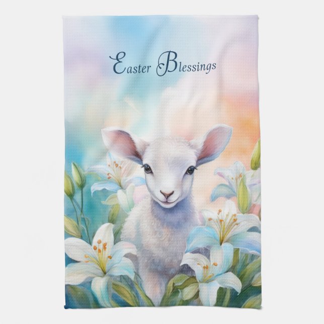 Påsk Lamb Kitchen Towel Kökshandduk (Vertikal)