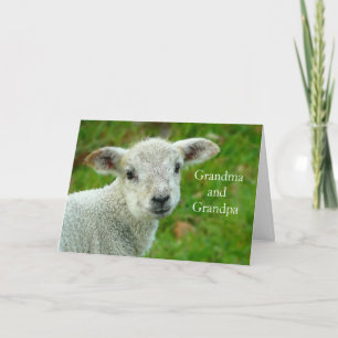Påsk Lamb-morföräldrar Helgkort
