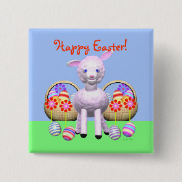 Påsk Lamb och Basket Knapp