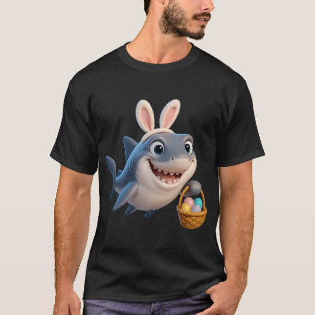 Påsk Lax Haj T Shirt (Framsida)
