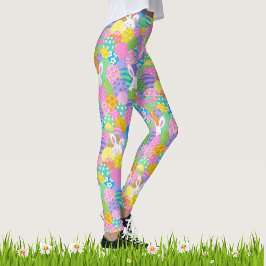 PÅSK Leggings Bunny Egg Yoga Byxor Women's Girls