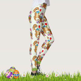 PÅSK Leggings Bunny Egg Yoga Byxor Women's Girls